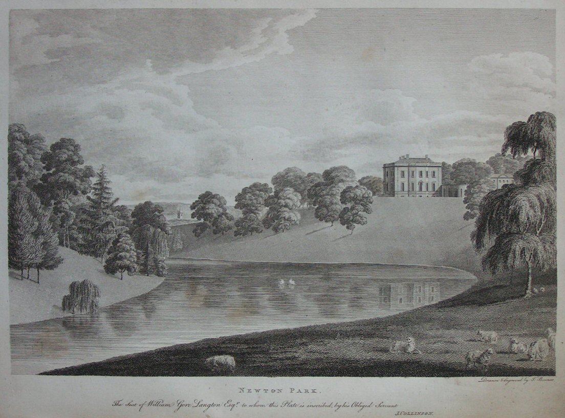 Print - Newton Park. The Seat of William Gore Langton Esqr. - Bonnor